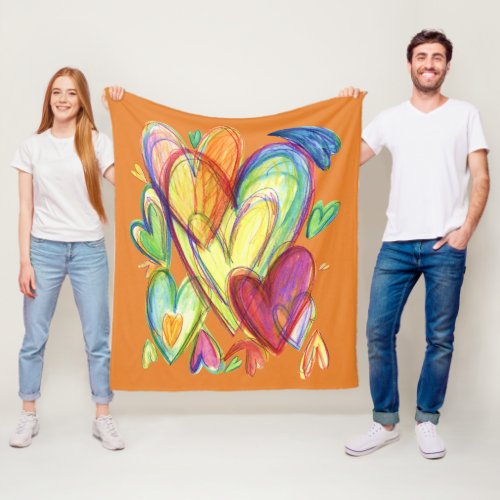 Healing Hearts Art Soft Fleece Custom Blankets