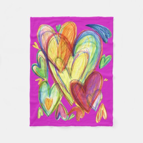 Healing Hearts Art Soft Fleece Custom Blankets