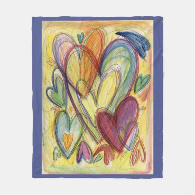 Healing Hearts Custom Fleece Throw Blankets (Front)