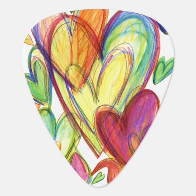 Healing Hearts Guitar Pick (Front)