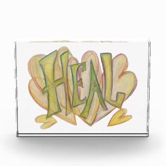 Healing Hearts Word Art Custom Paperweight Award