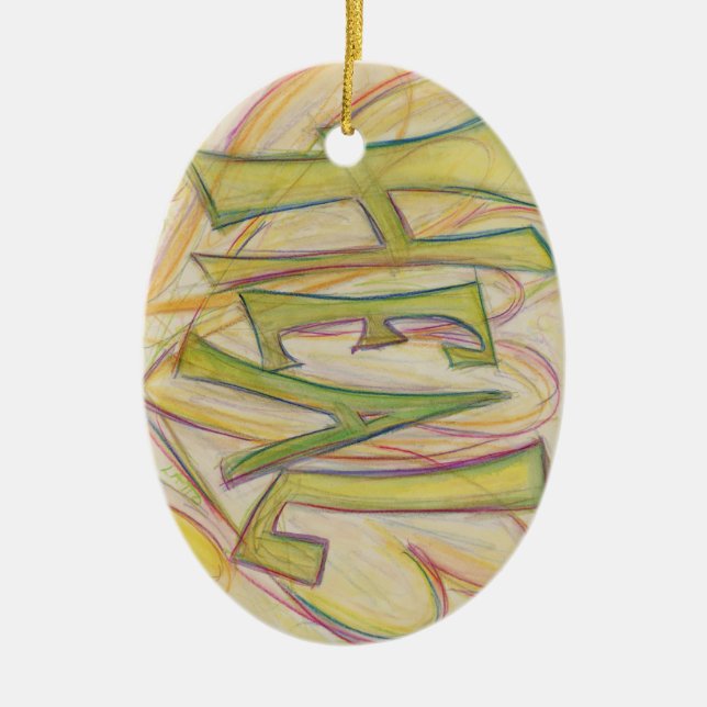 Healing Hearts Word Art Holiday Gift Ornament (Front)