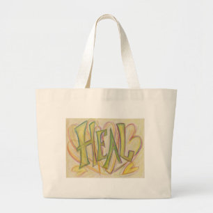 Healing Hearts Word Art Inspirational Tote Bag
