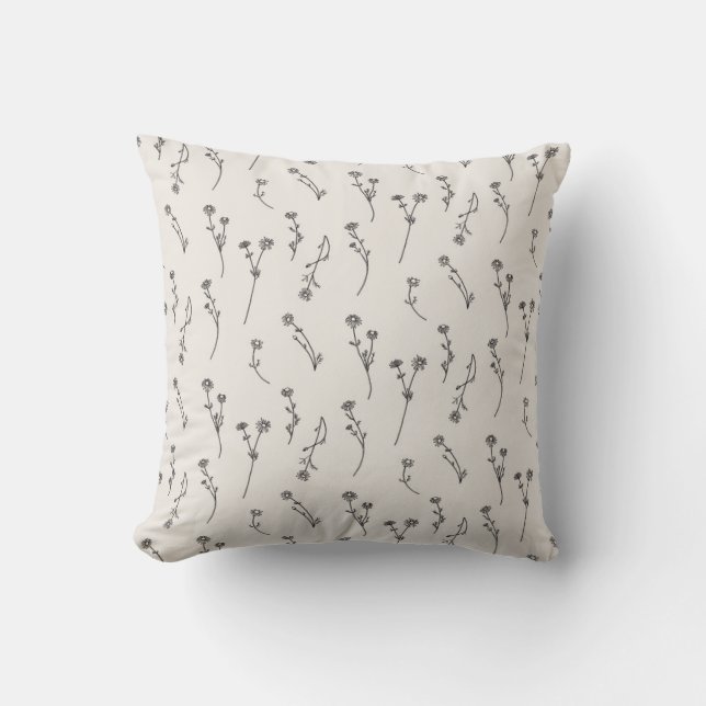 Healing Herbs Throw Pillow (Front)