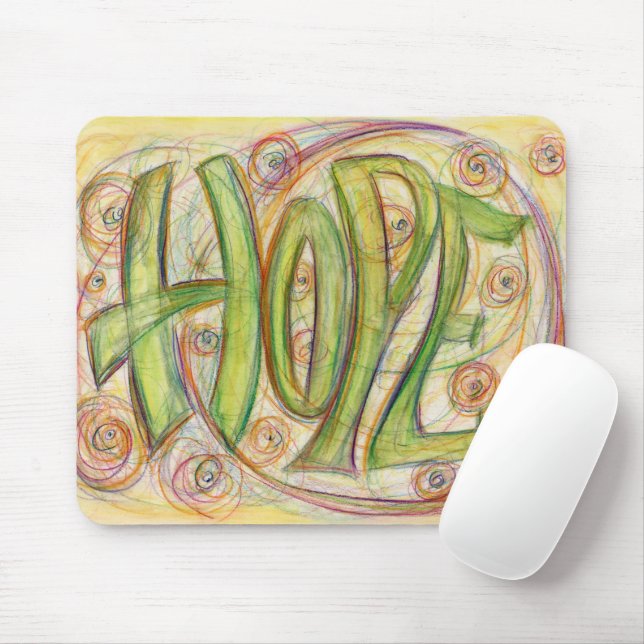 Healing Hope Word Art Custom Design Mousepad (With Mouse)