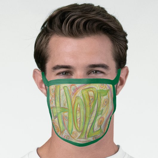 Healing Hope Word Art Custom Face Masks (Worn Him)
