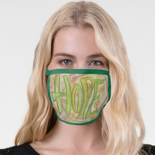 Healing Hope Word Art Custom Face Masks (Worn Her)