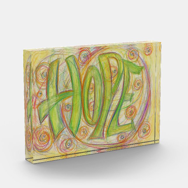 Healing Hope Word Art Custom Paperweight Award (Left)