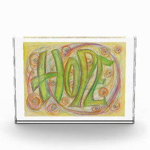 Healing Hope Word Art Custom Paperweight Awards