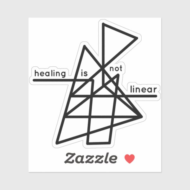 Healing Is Not Linear | Mental Health Awareness Sticker (Sheet)