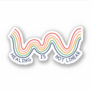 Healing Is Not Linear - Mental Health Awareness Sticker