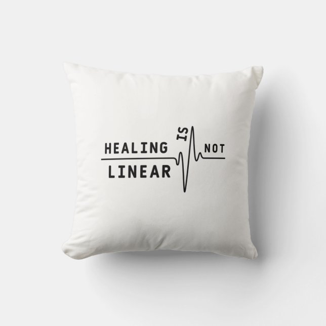 healing is not linear throw pillow (Front)