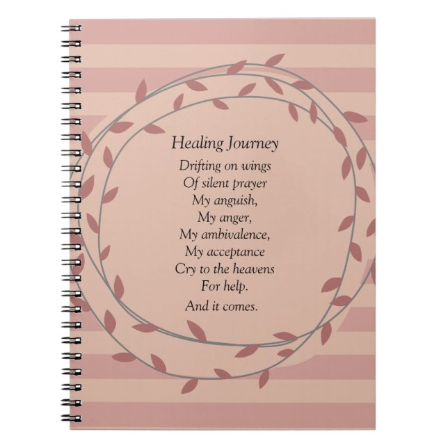 Healing Journey Inspirational Journaling Notebook (Front)
