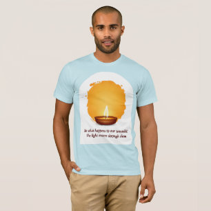 Healing Light Candle T‑Shirt   Inspirational Quote T-Shirt