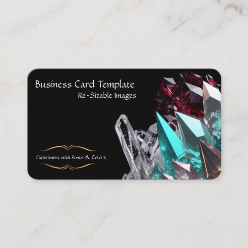 Healing  Minerals Quartz Raw Crystal Business Card