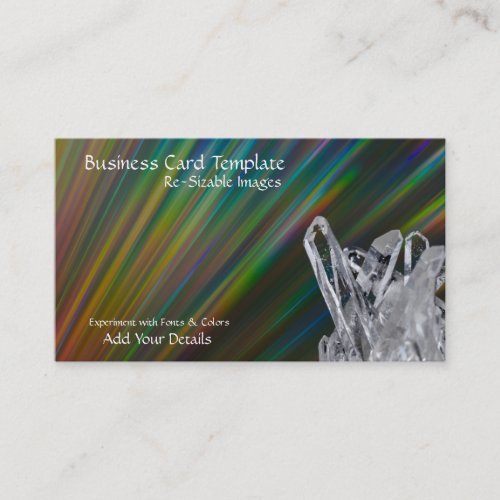 Healing  Minerals Quartz Raw Crystal Business Card