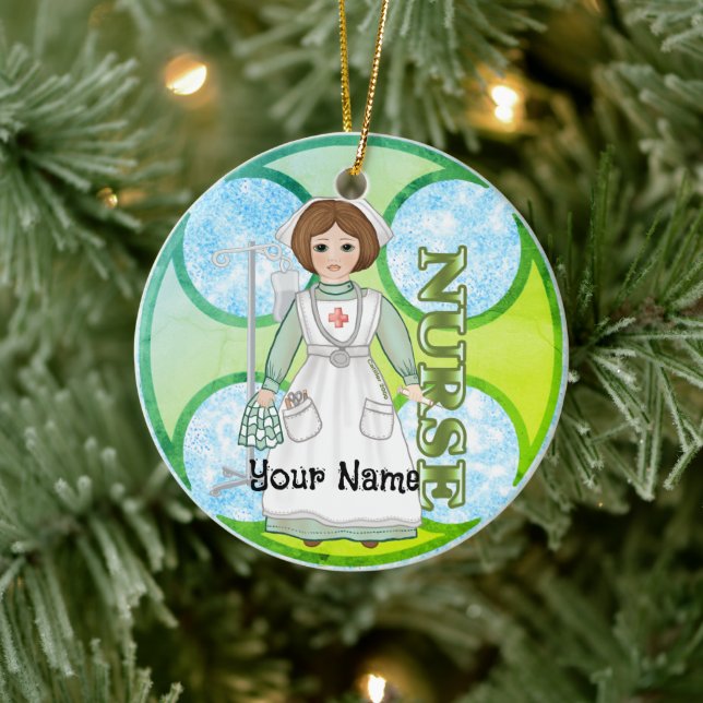 Healing nurse  ceramic ornament (Tree)