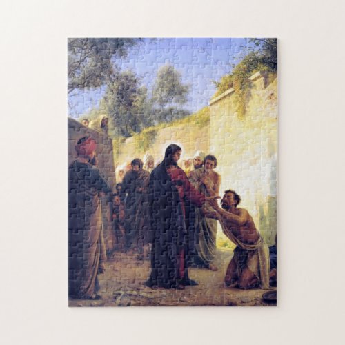 Healing of the Blind Man by Carl Bloch Jigsaw Puzzle