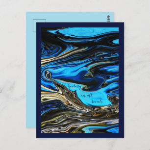 Healing on all levels marbled Postcard