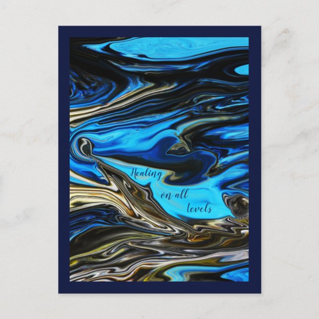 Healing on all levels marbled Postcard (Front)