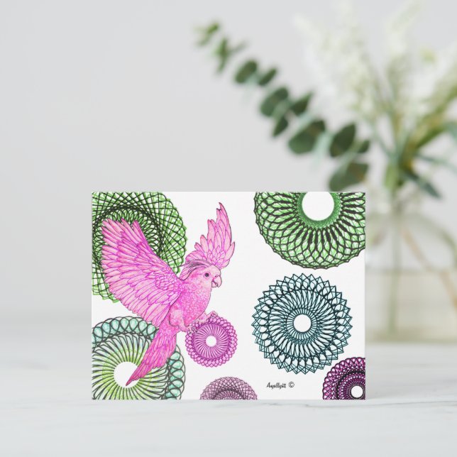 Healing Parakeet Postcard (Standing Front)