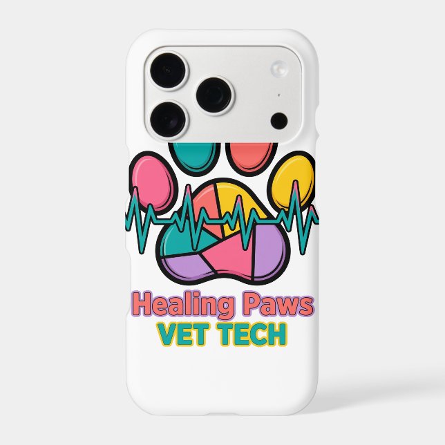 Healing Paws Vet Tech Phone Case (Back)