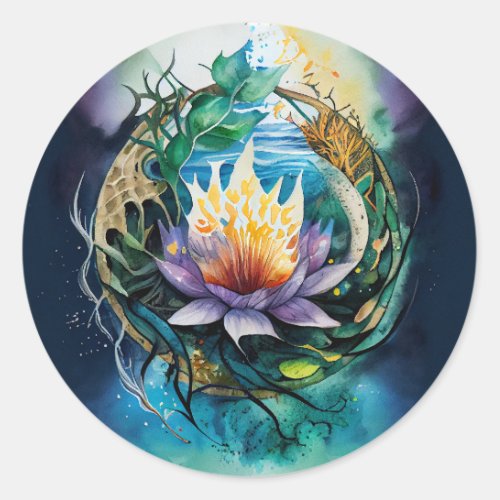  healing powers of immersion in nature   classic round sticker