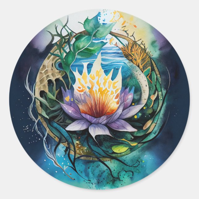  healing powers of immersion in nature   classic round sticker (Front)