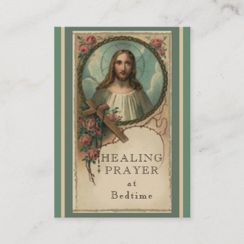 Healing Prayer at Bedtime Sacred Heart Holy Card