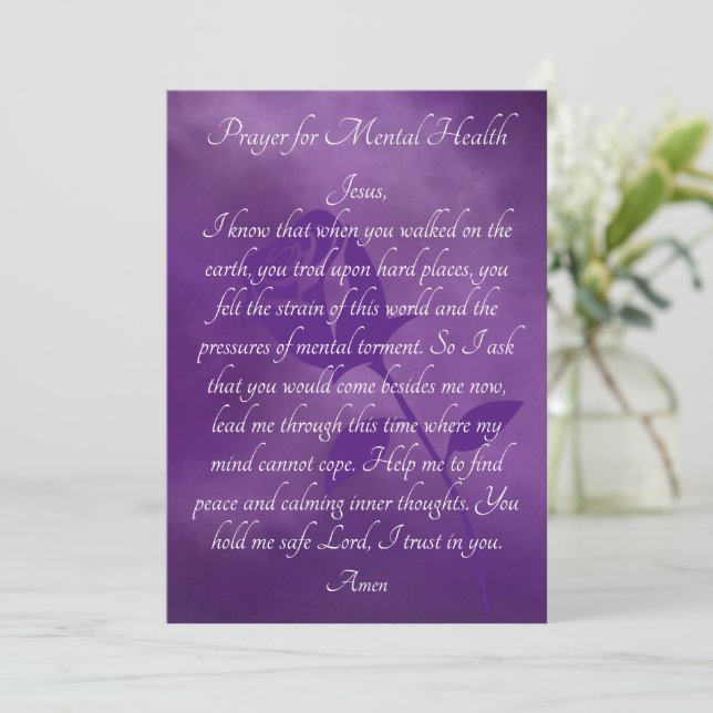 Healing Prayer for Mental Health Card (Standing Front)
