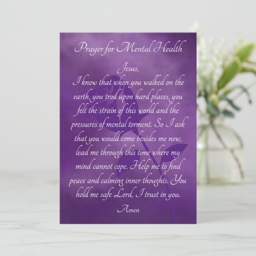 Healing Prayer for Mental Health Card