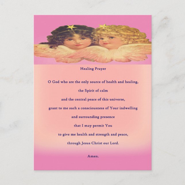Healing prayer for them postcard (Front)