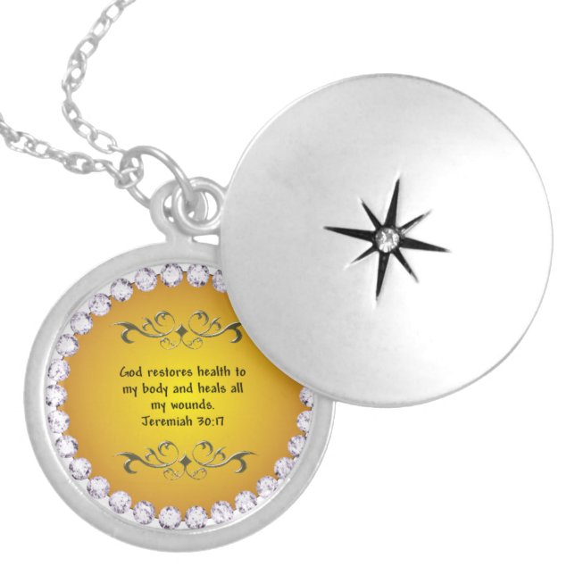 Healing Prayer Locket Jeremiah 30:17 (Front)