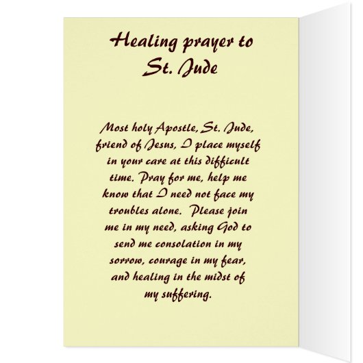 Healing Prayer to St. Jude (Inside (Left))