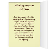 Healing Prayer to St. Jude Cards (Inside (Left))