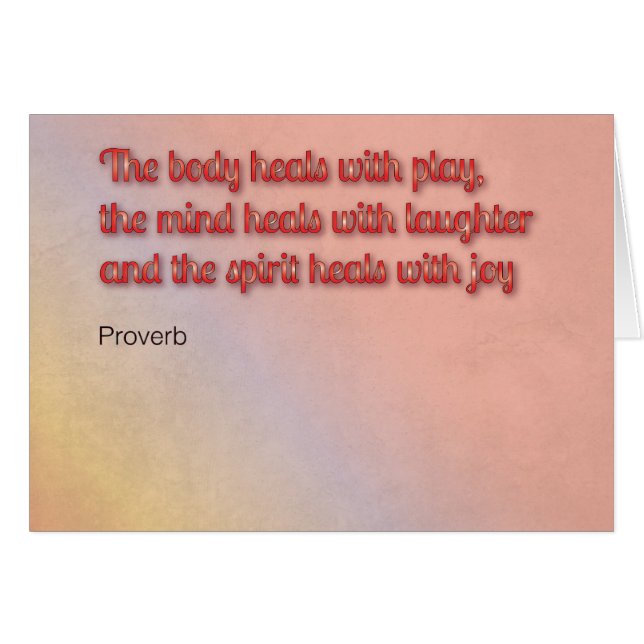 Healing Proverb Cards (Front Horizontal)