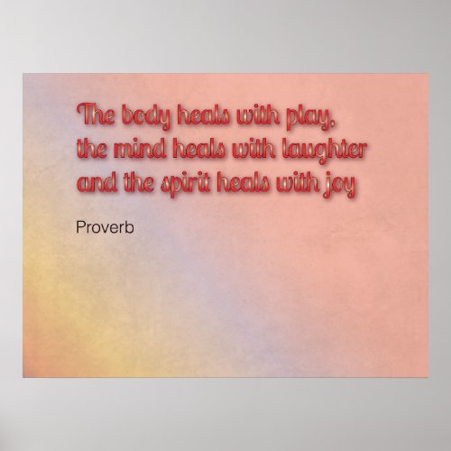 Healing Proverb Poster