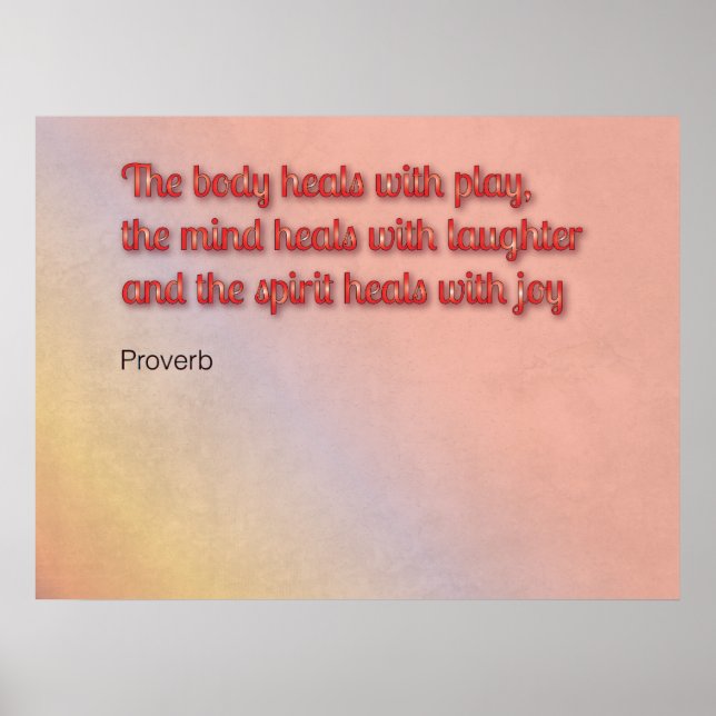 Healing Proverb Poster (Front)
