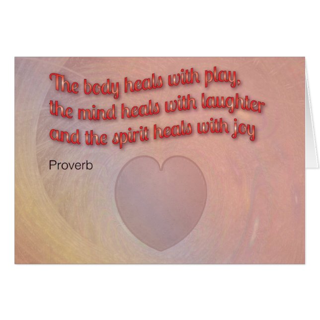 Healing Proverb with Heart Cards (Front Horizontal)