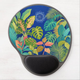 Healing Realm: tropical plants and mandalas Gel Mouse Pad