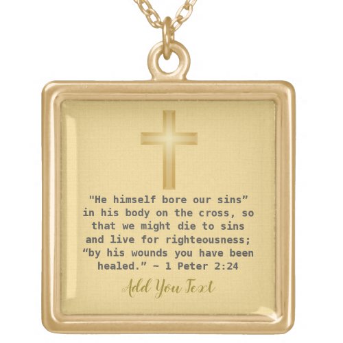 Healing Scripture _ Gold finish necklace