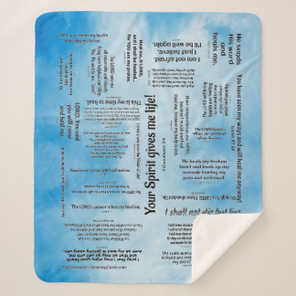 Healing Scriptures Blanket - Blue Clouds