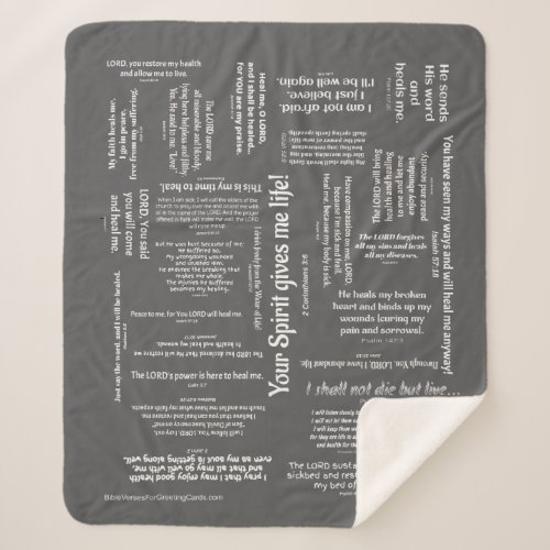 Healing Scriptures Blanket _ Charcoal