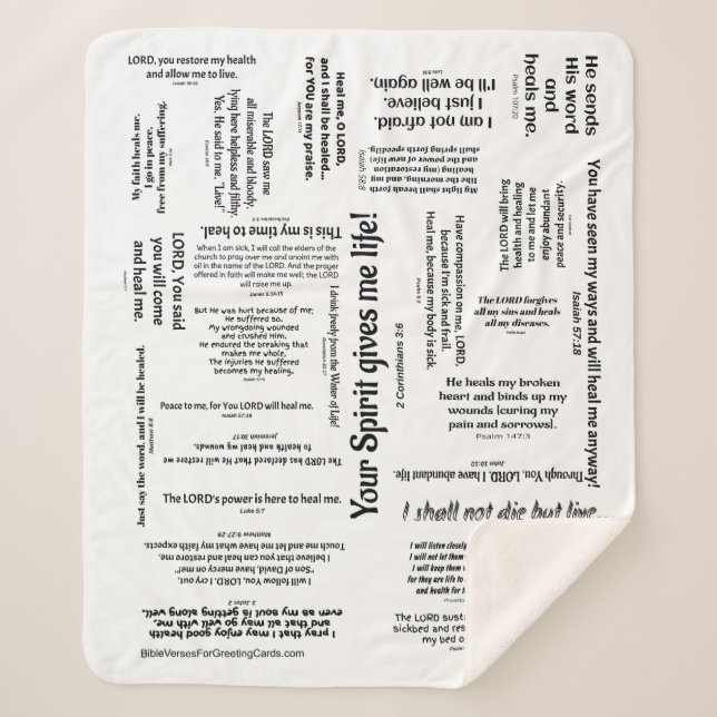 Healing Scriptures Blanket (CUSTOMIZABLE) (Front)