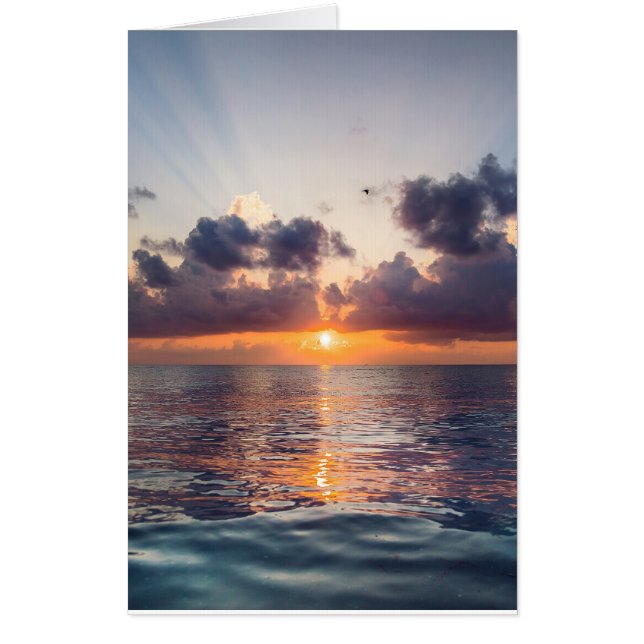 HEALING VIBES BIG GIANT get well Miami Ocean Card (Front)