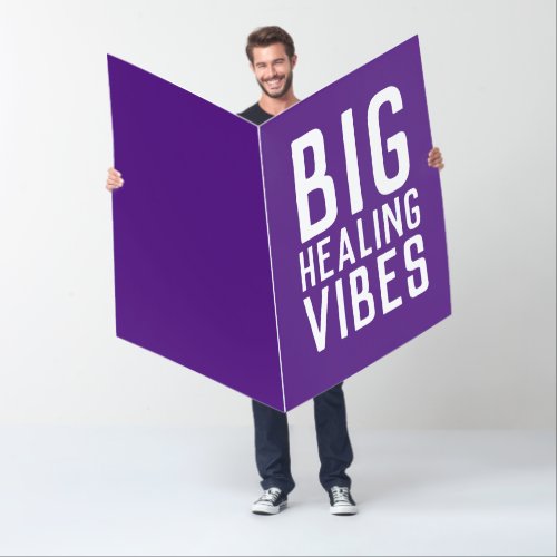 HEALING VIBES get well GIANT BIGGEST CARD