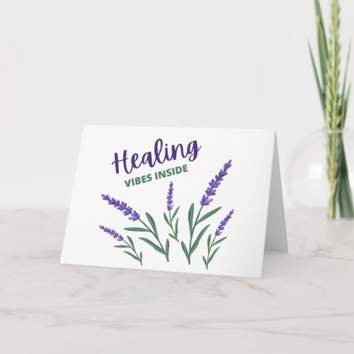 Healing Vibes Inside Folded Greeting Card