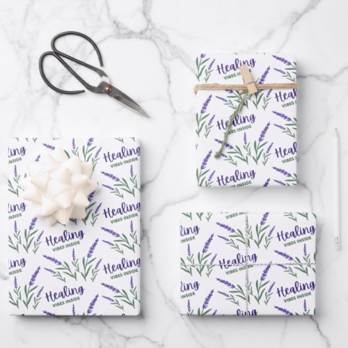 Healing Vibes Inside Lavender Wrapping Sheets