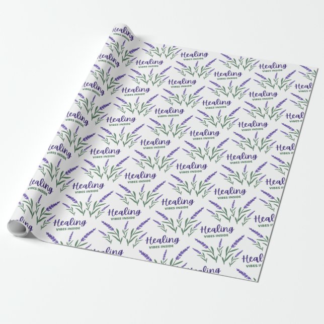 Healing Vibes Inside Lavender Wrapping Wrapping Paper (Unrolled)