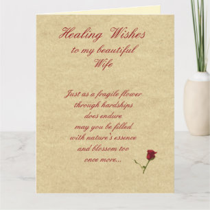 Healing wishes wife card